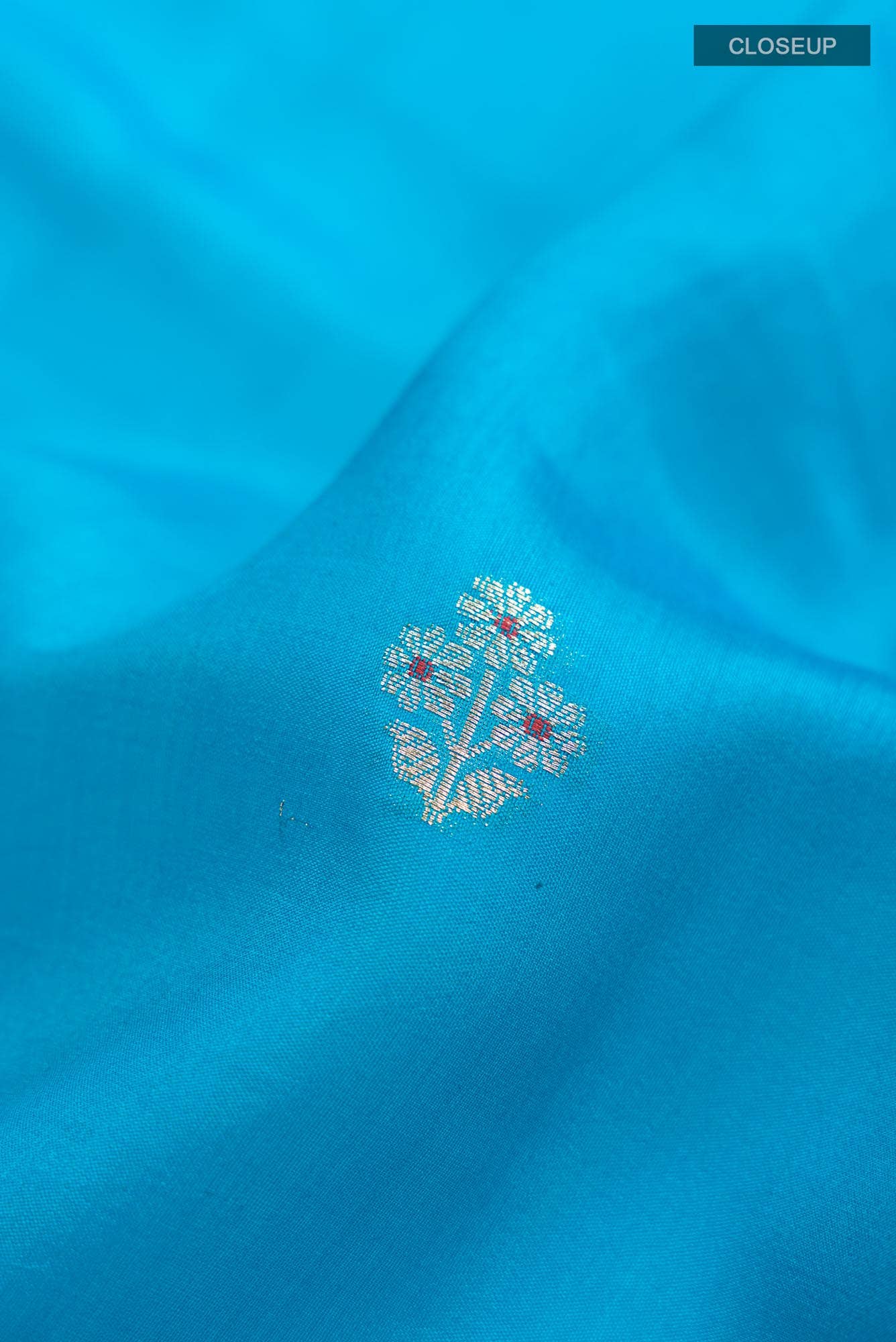 Blue Banarasi Raw Silk Saree