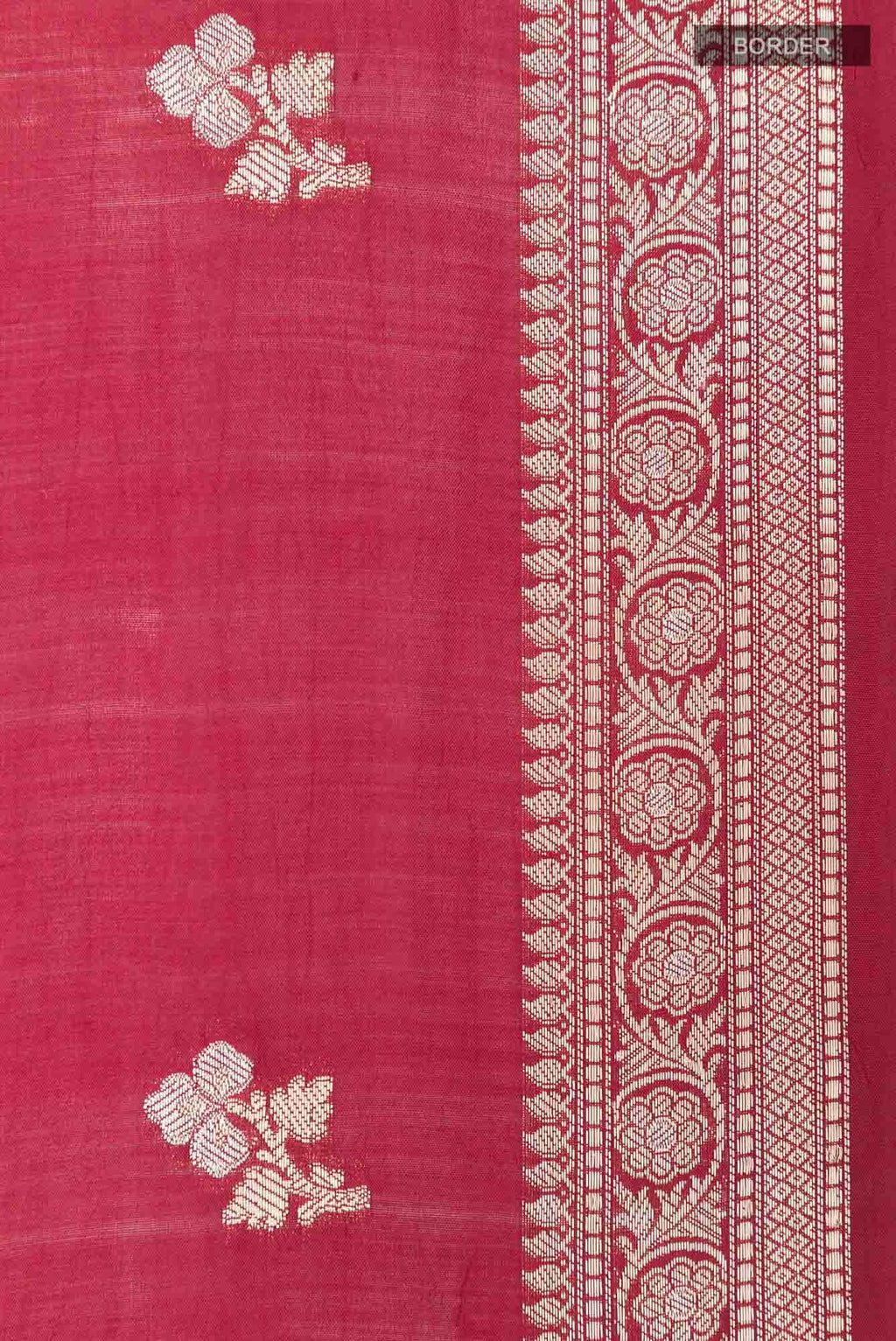 Maroon Tussar Silk Saree