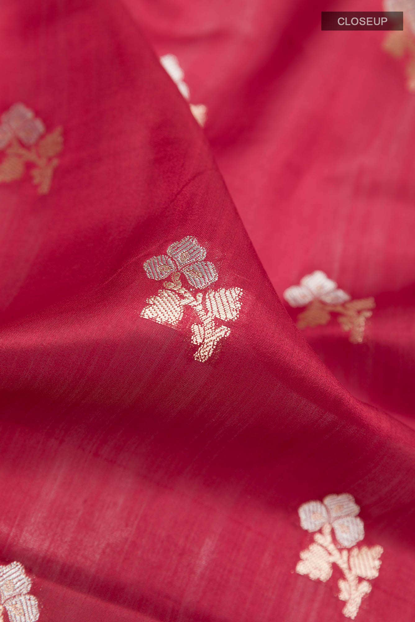 Maroon Tussar Silk Saree