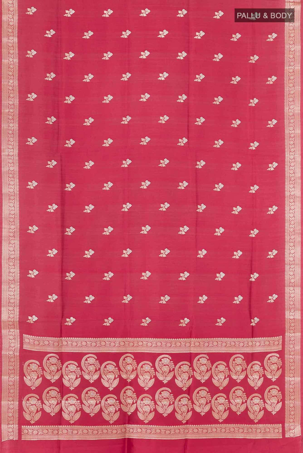 Maroon Tussar Silk Saree