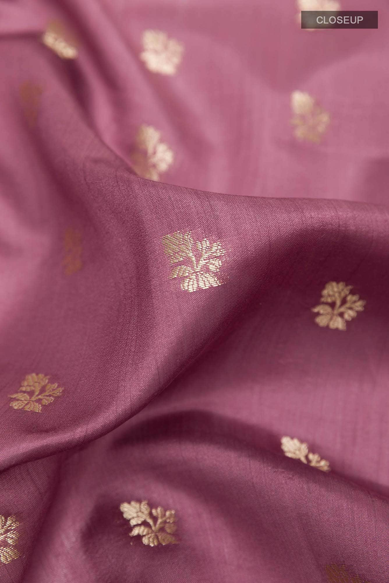 Lavender Tussar Silk Saree