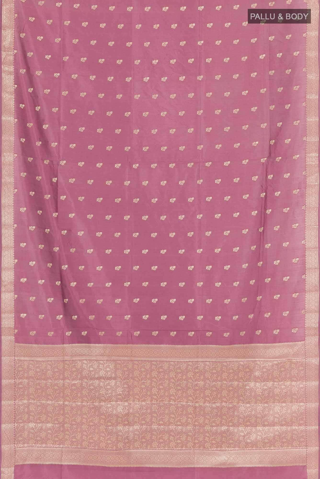 Lavender Tussar Silk Saree