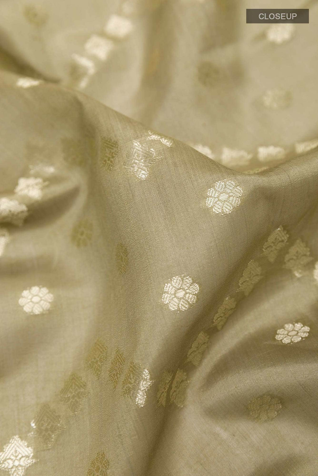 Mint Green Banarasi Tussar Silk Saree