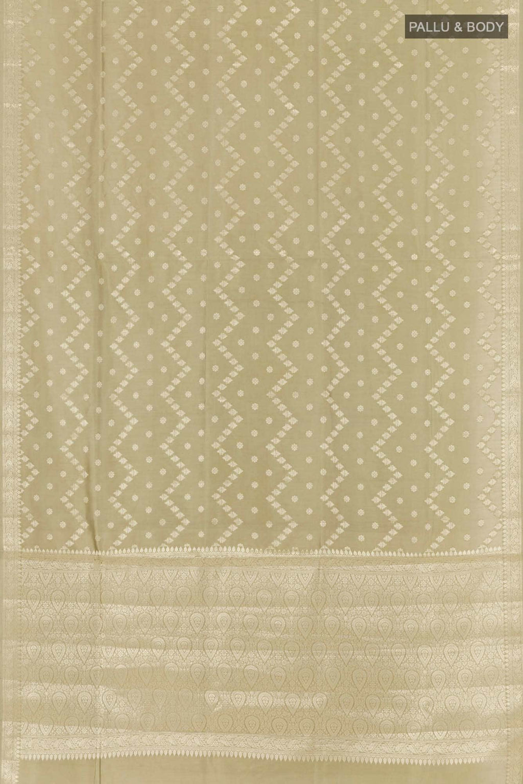 Mint Green Banarasi Tussar Silk Saree