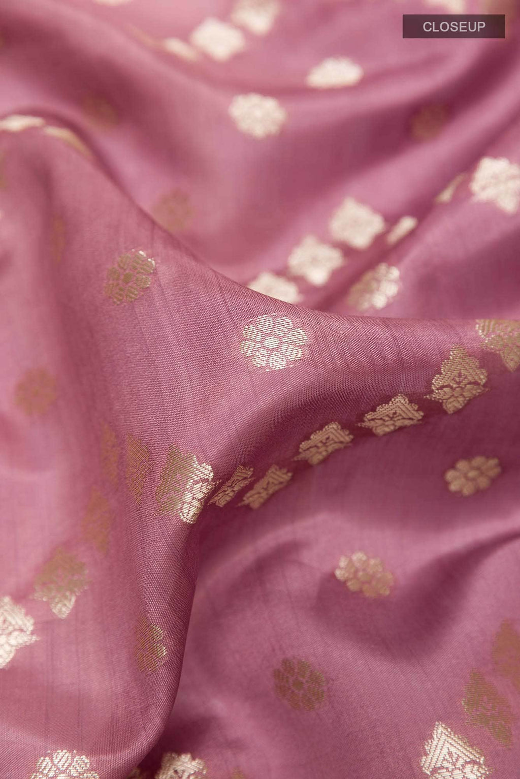Lavender Banarasi Tussar Silk Saree