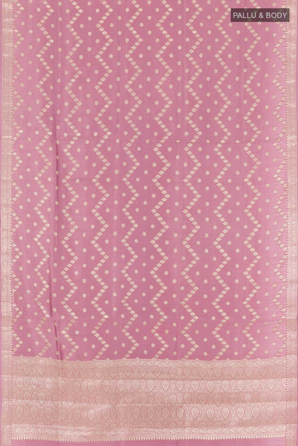 Lavender Banarasi Tussar Silk Saree
