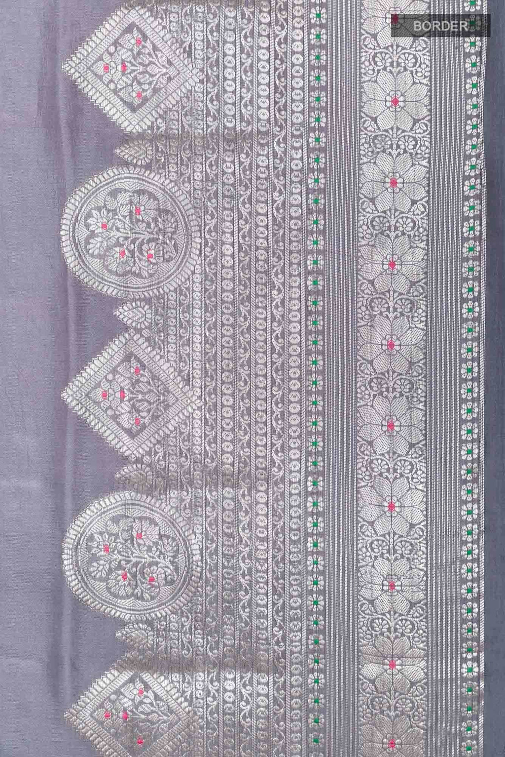 Grey Tussar Silk Saree