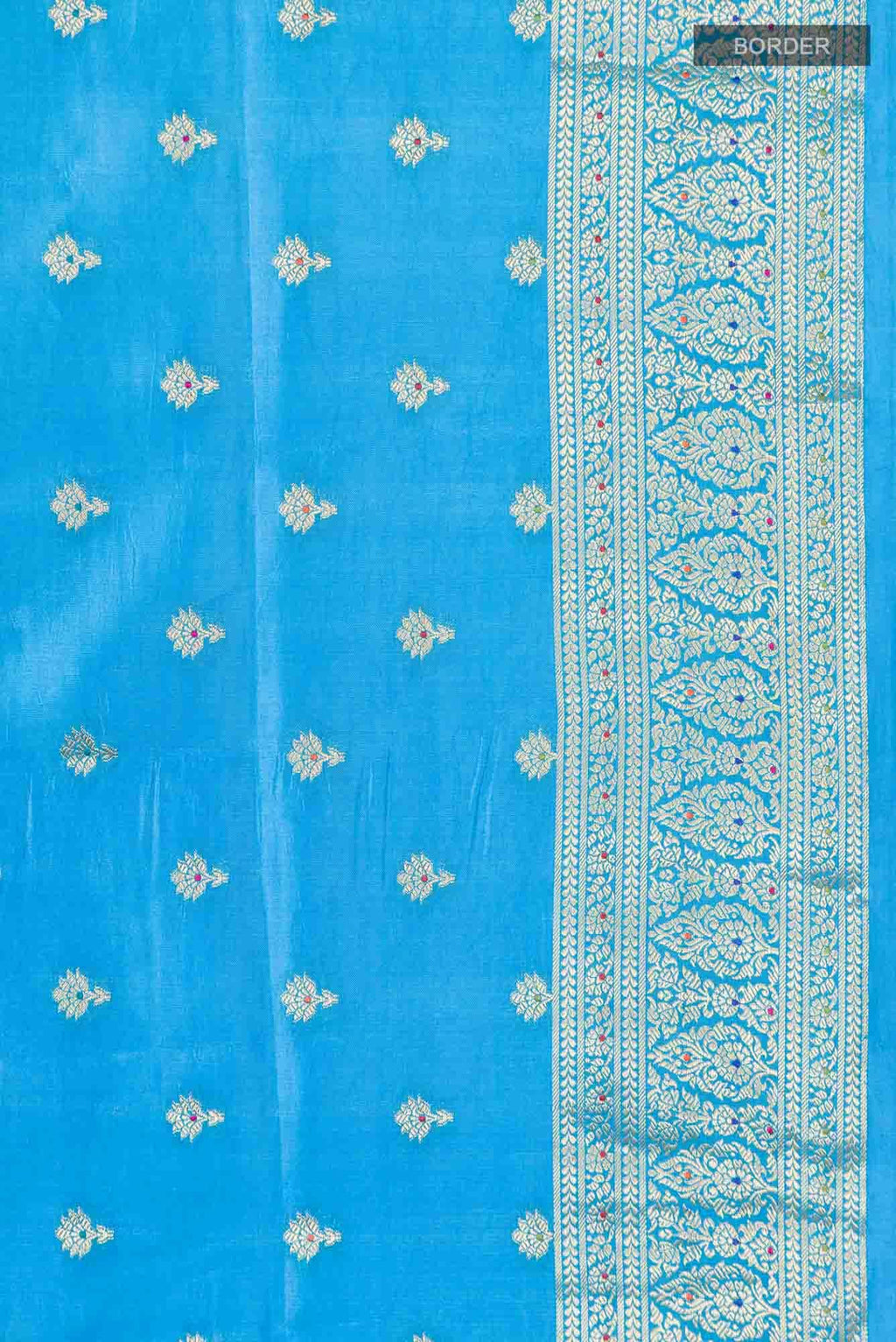 Blue Banarasi Raw Silk Saree