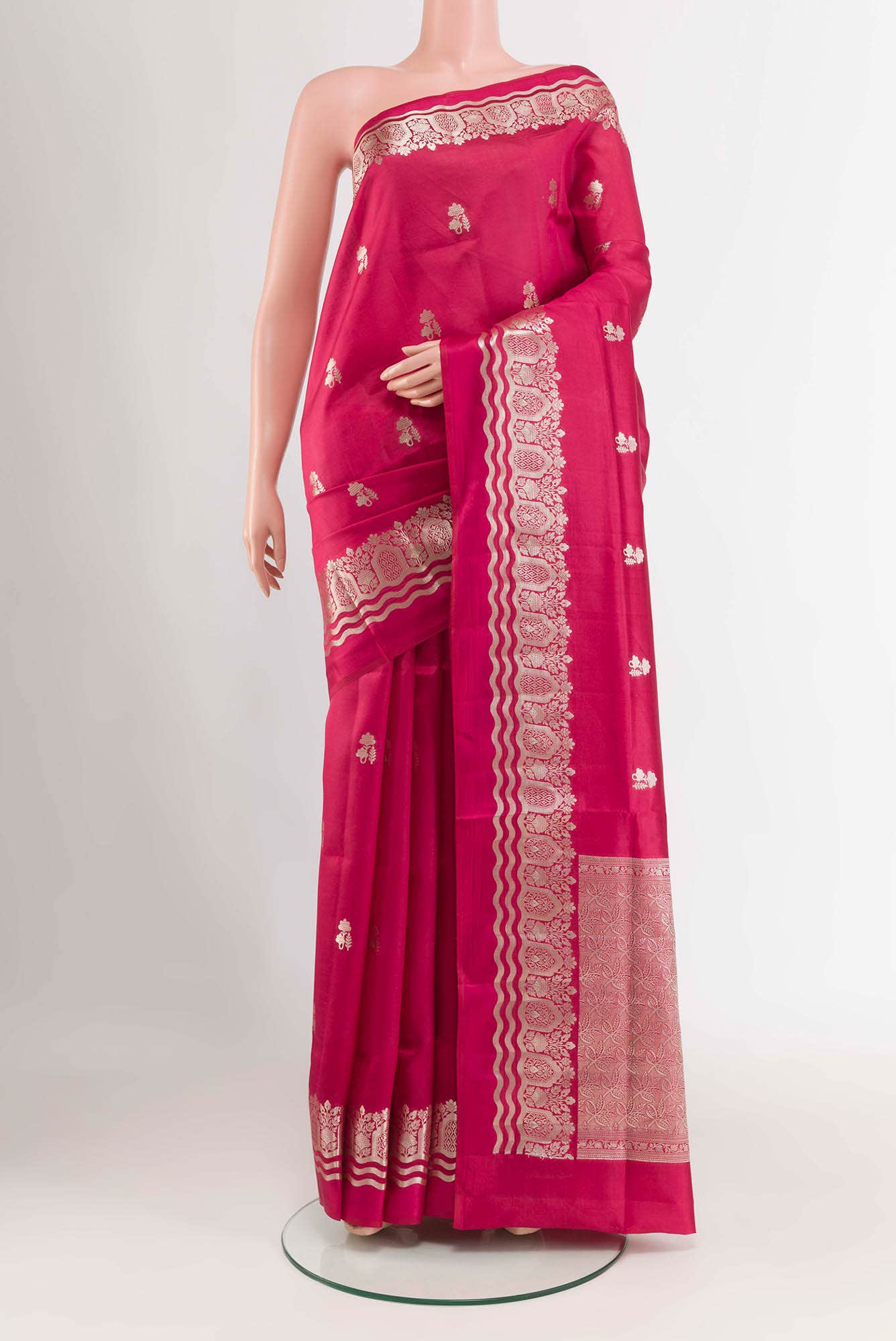 Pink Tussar Saree