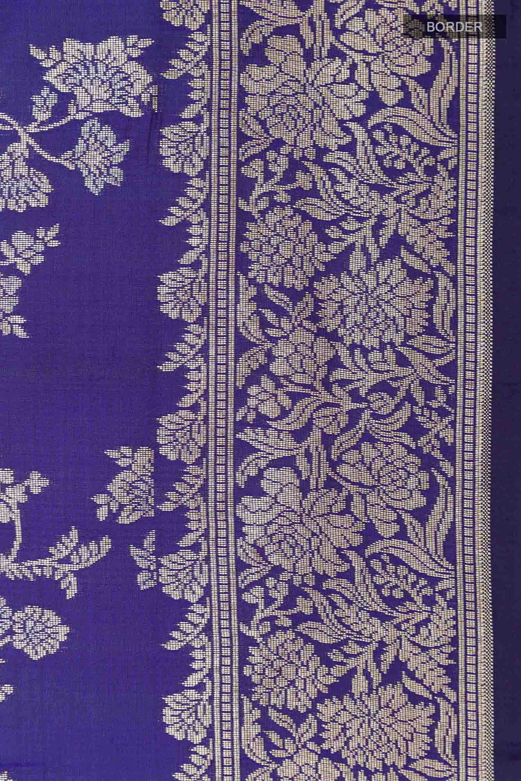 Royal Blue Blended Banarasi Silk Saree