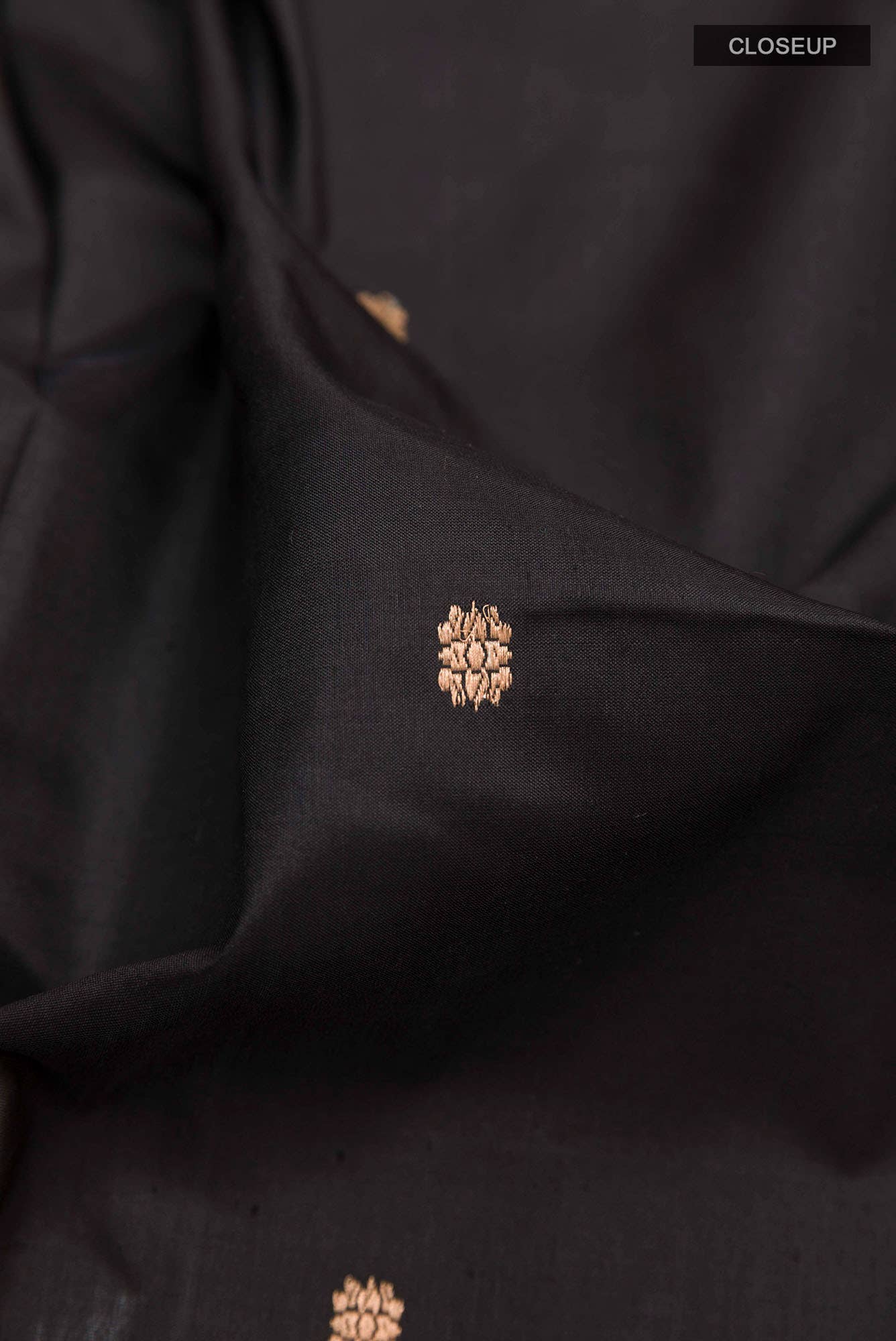 Black Banarasi Katan Silk Saree