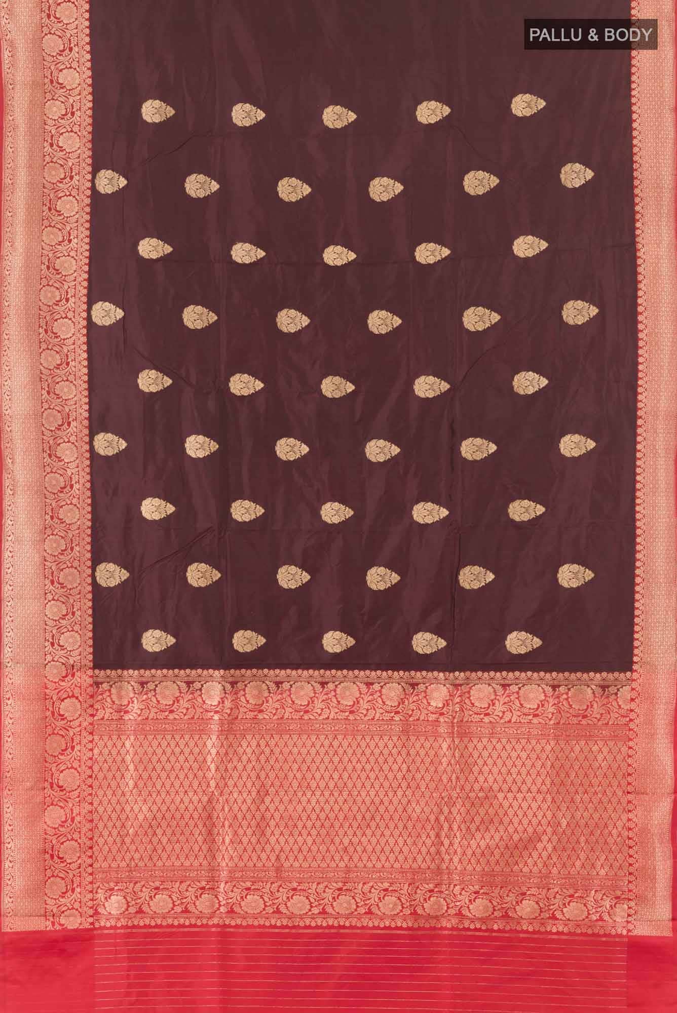 Coffee Brown Banarasi Katan Silk Saree