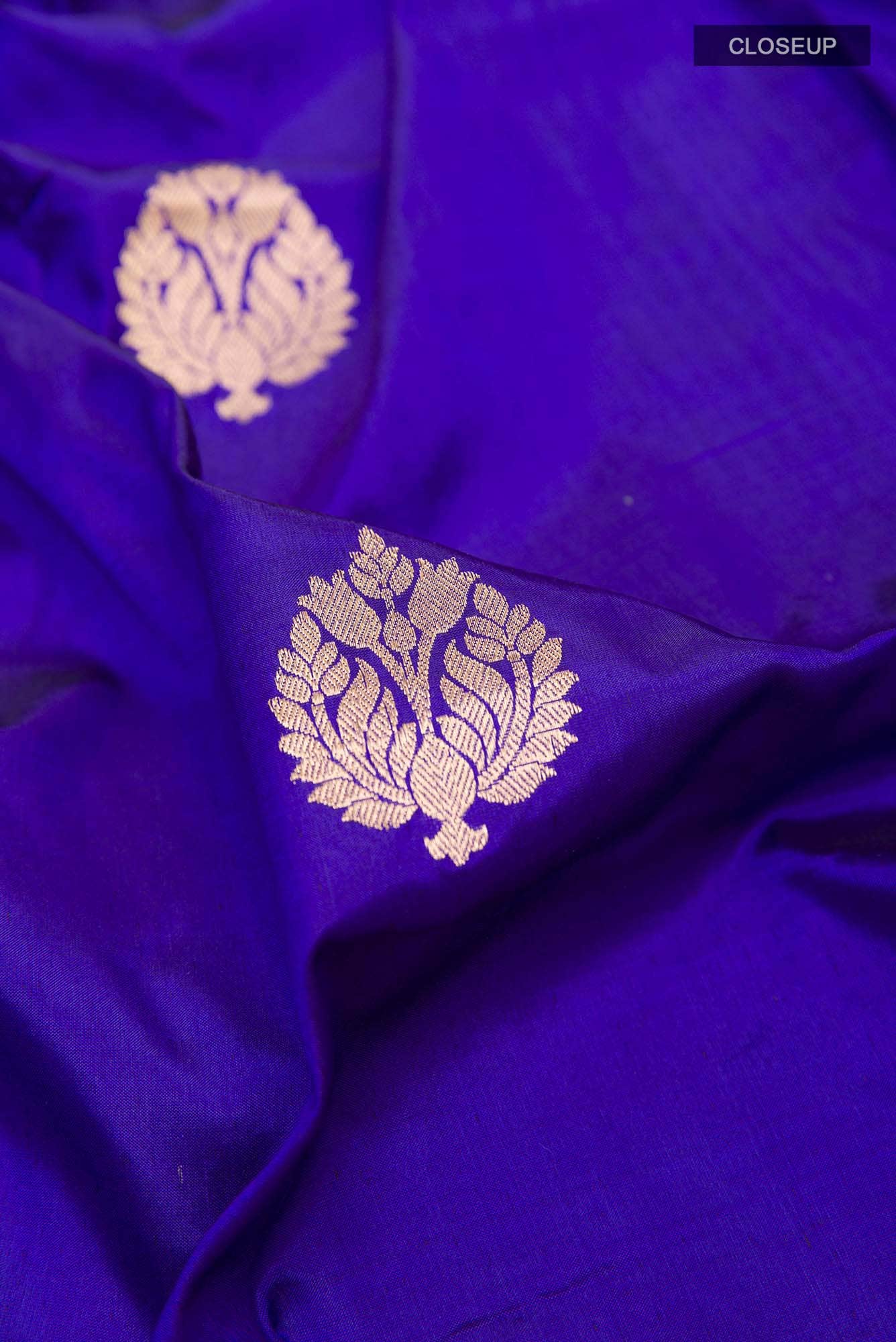 Royal Blue Banarasi Katan Silk Saree