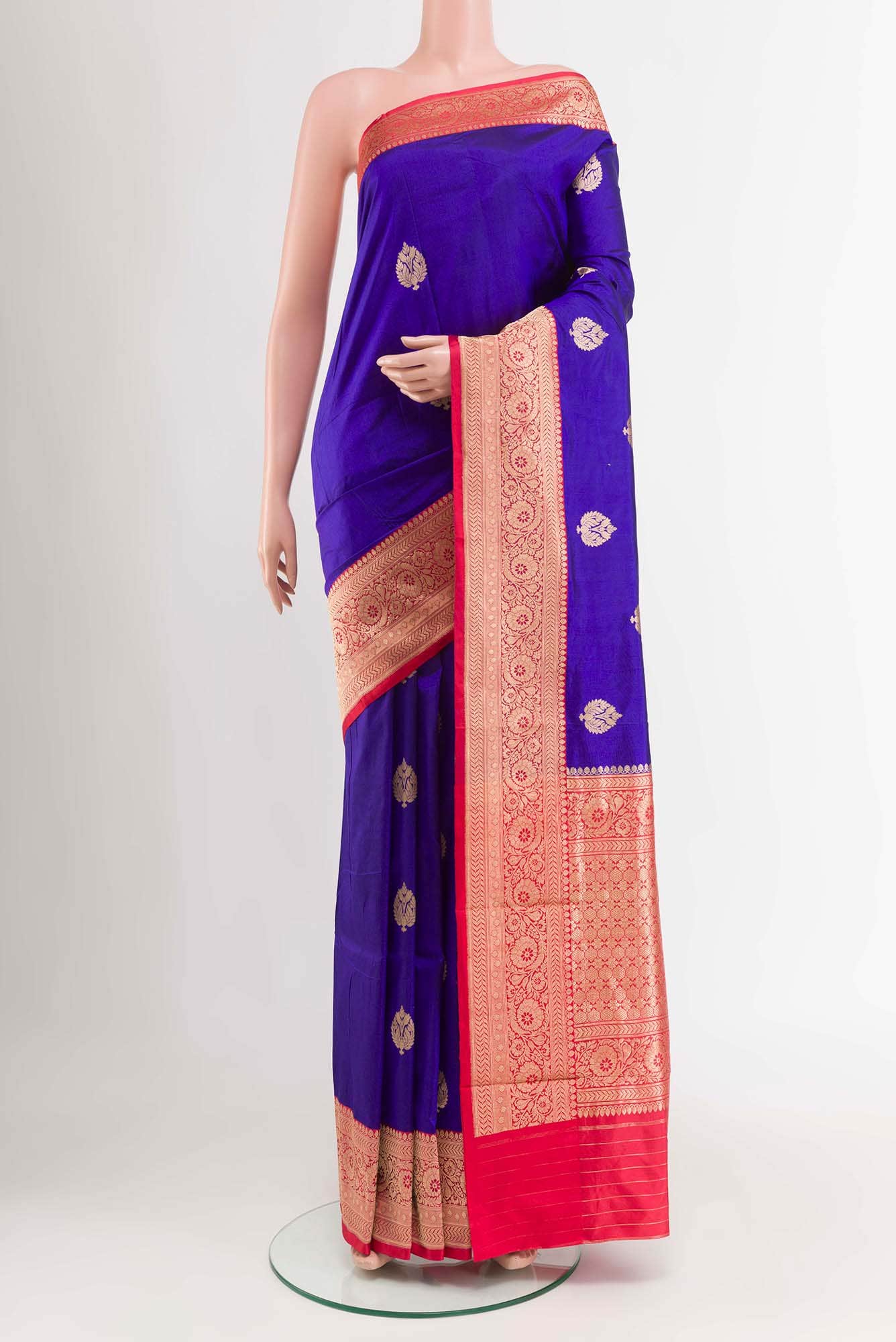 Royal Blue Banarasi Katan Silk Saree