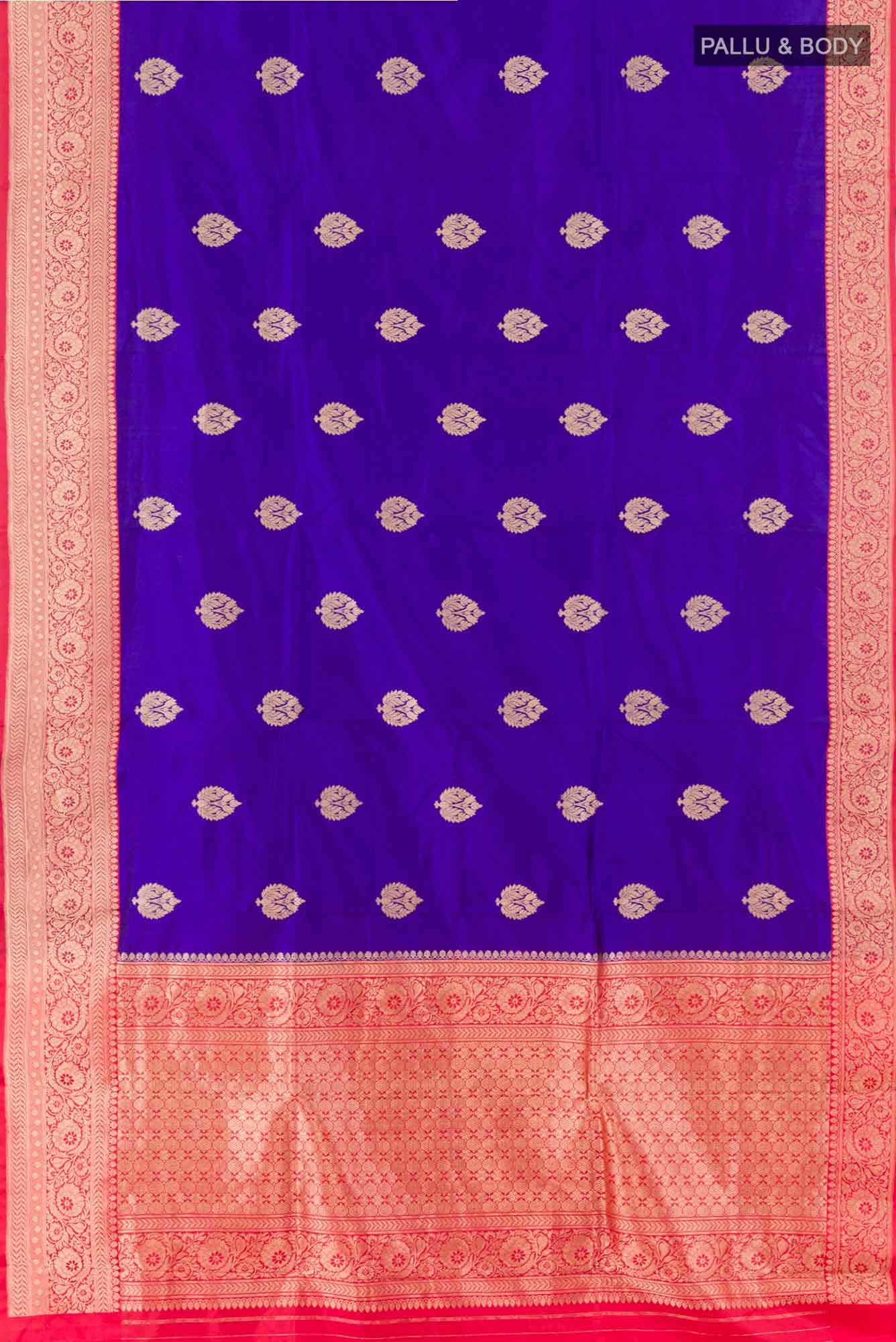 Royal Blue Banarasi Katan Silk Saree