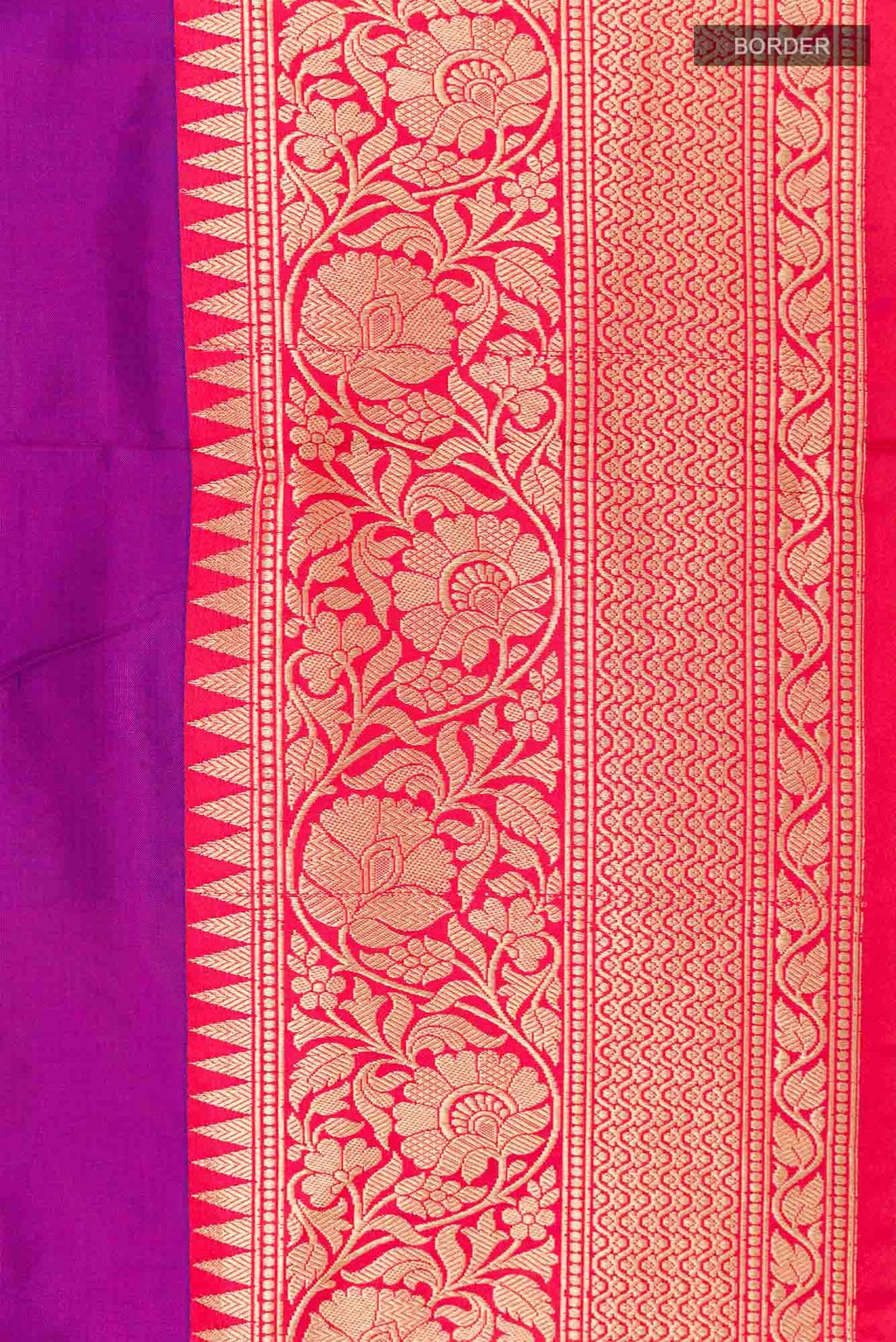 Purple Banarasi Katan Silk Saree