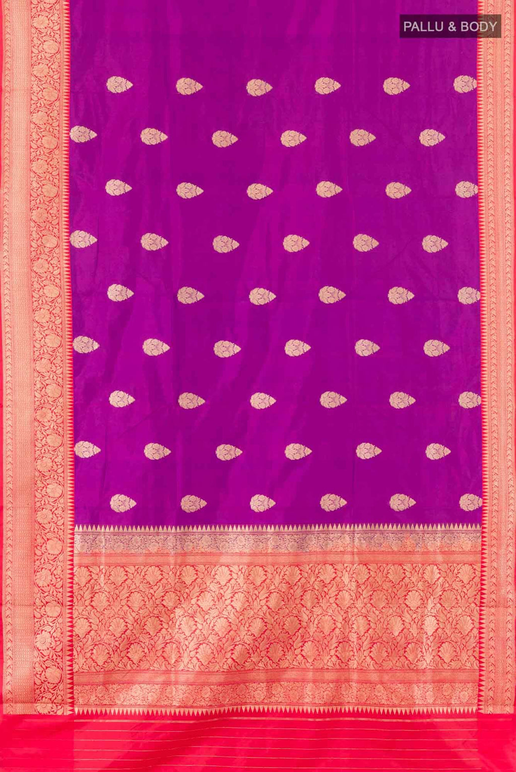 Purple Banarasi Katan Silk Saree