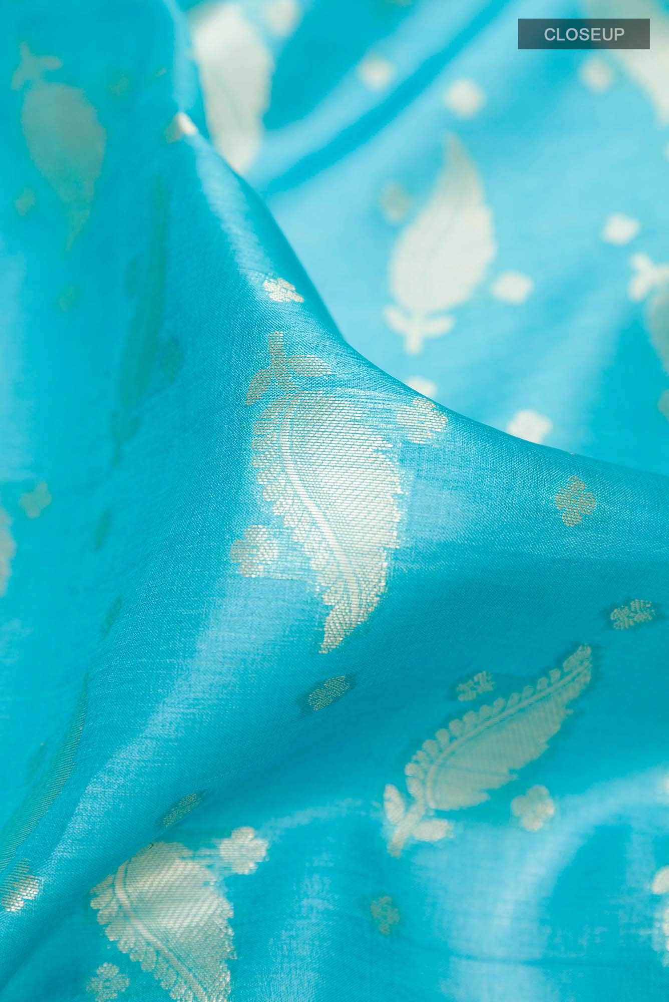 Blue Tussar Saree