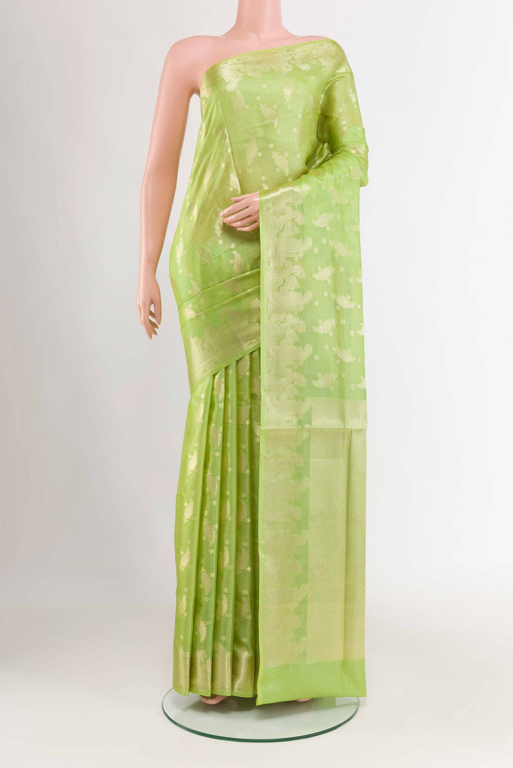 Light Green Tussar Saree