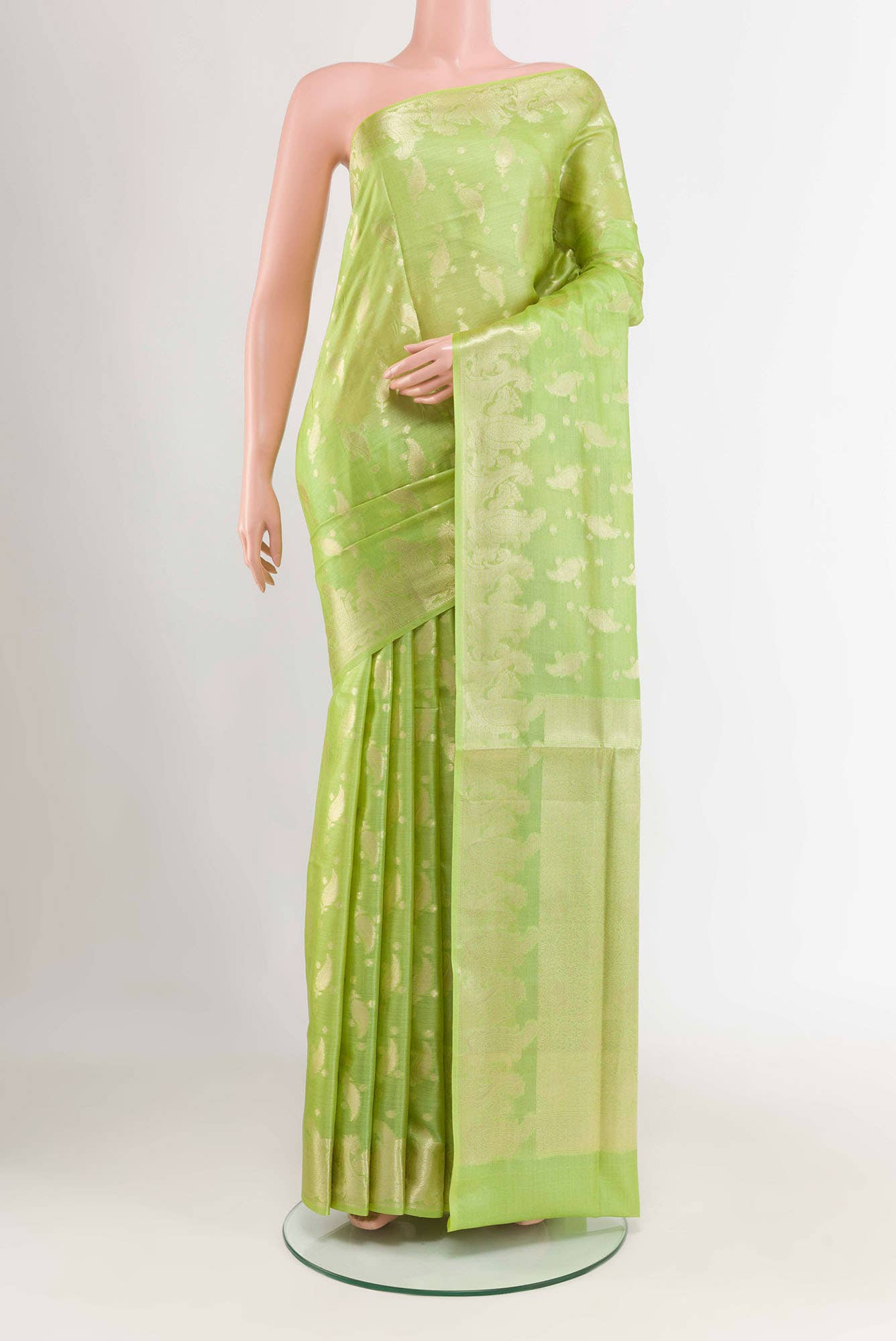 Light Green Tussar Saree