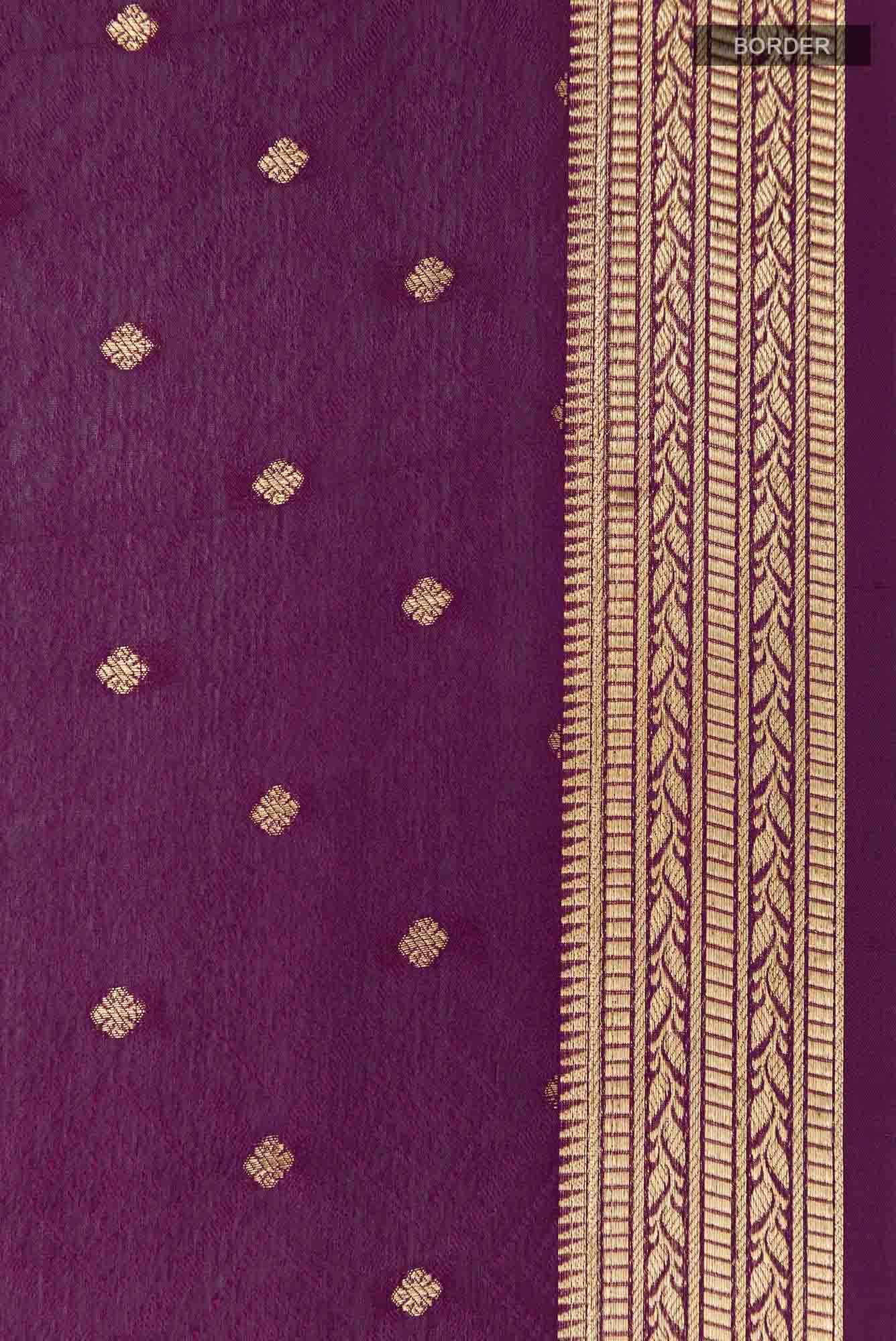 Magenta Mysore Crepe Saree
