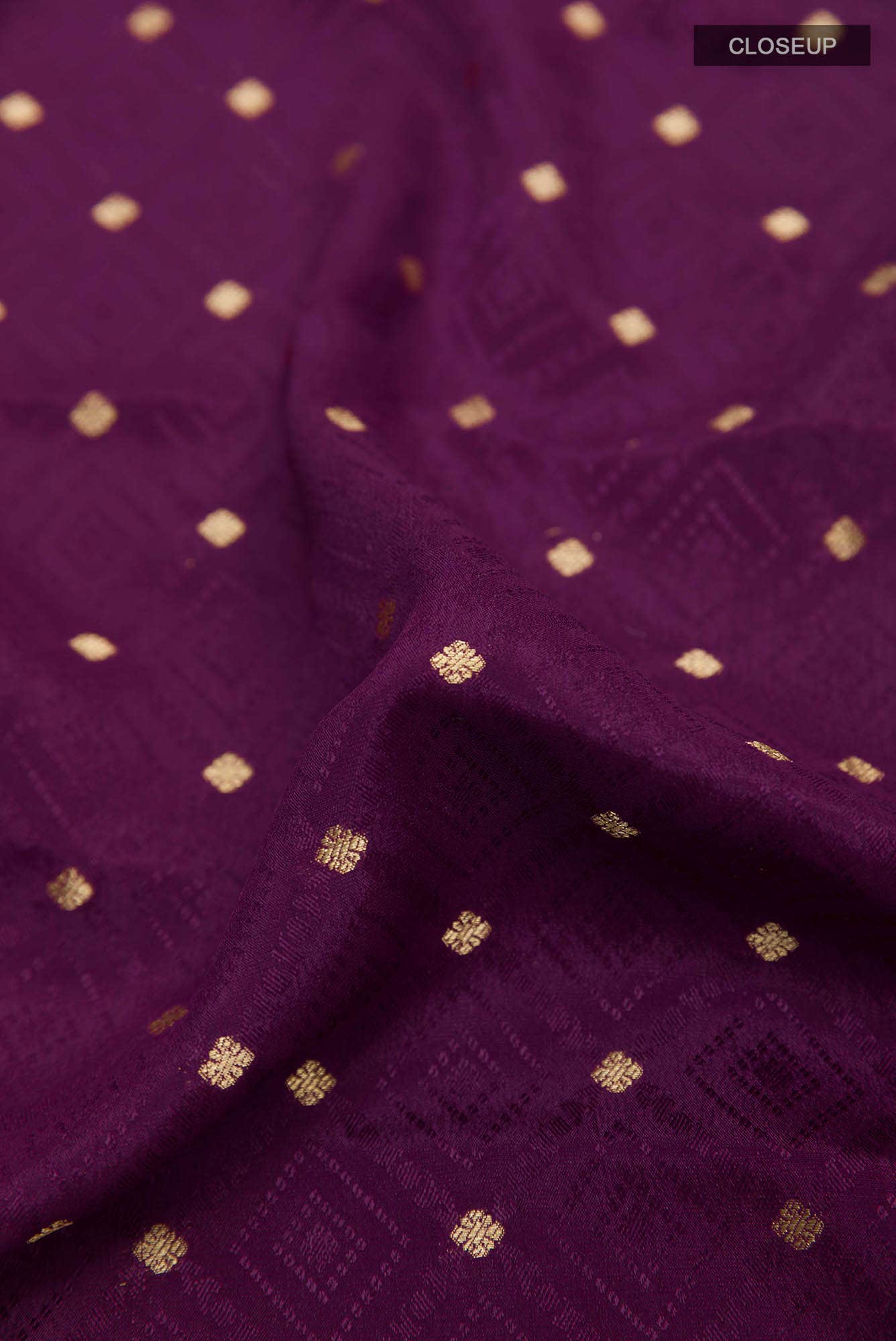 Magenta Mysore Crepe Saree