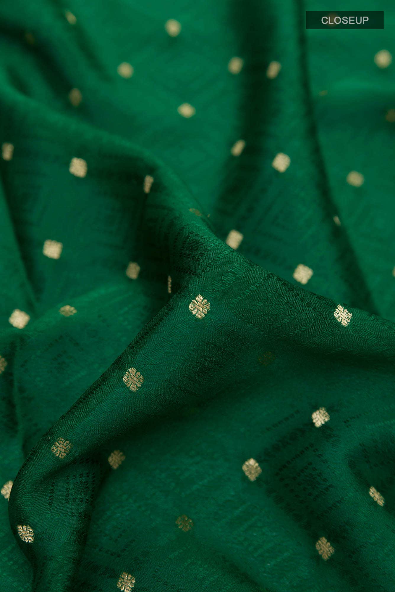 Green Mysore Crepe Saree