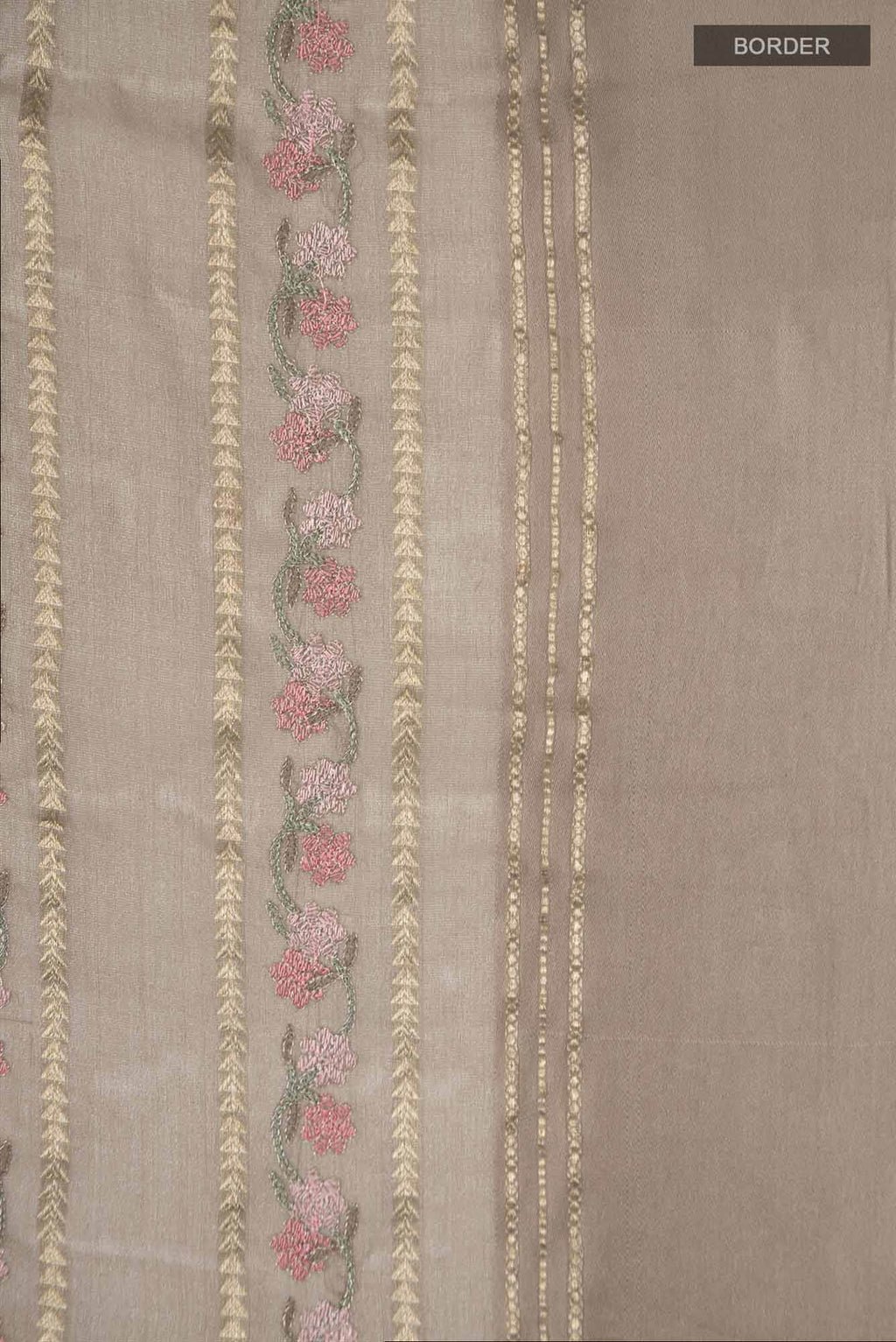 Beige Mysore Chiffon Saree