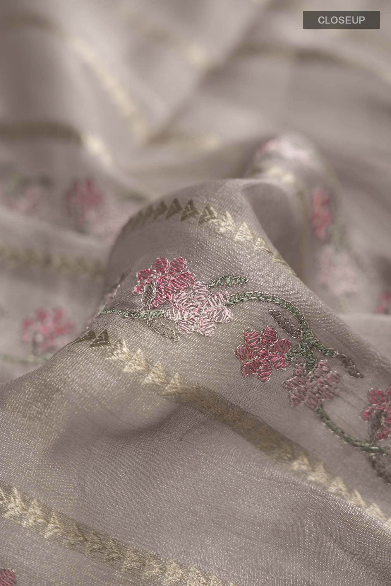 Beige Mysore Chiffon Saree