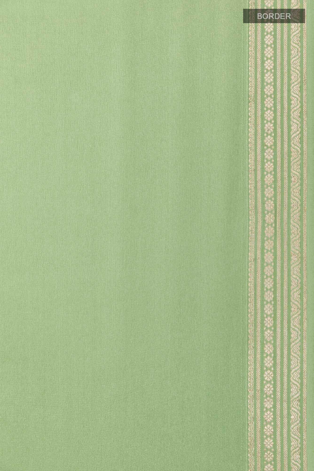 Mint Green Satin Silk Saree