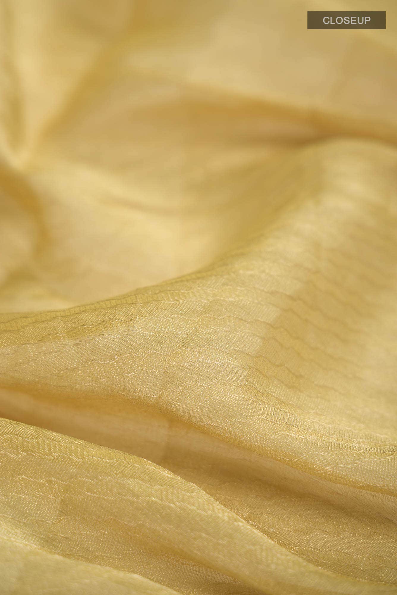 Yellow Mysore Georgette Saree