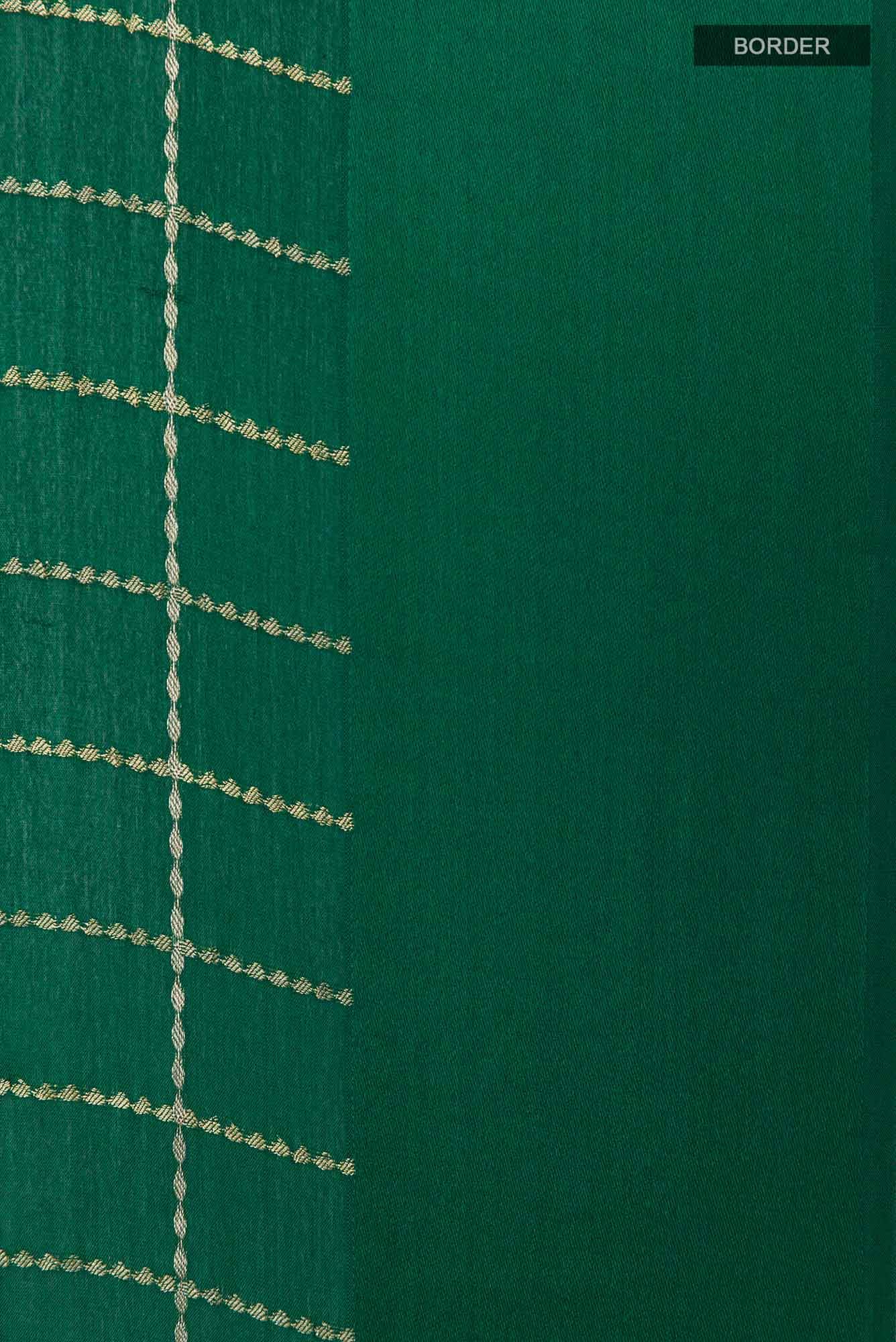Green Crepe Saree