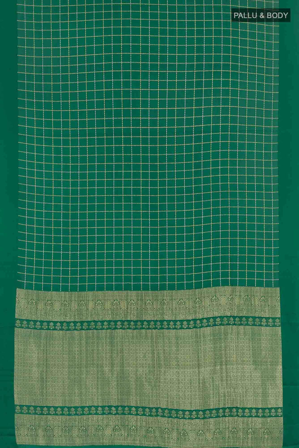 Green Crepe Saree
