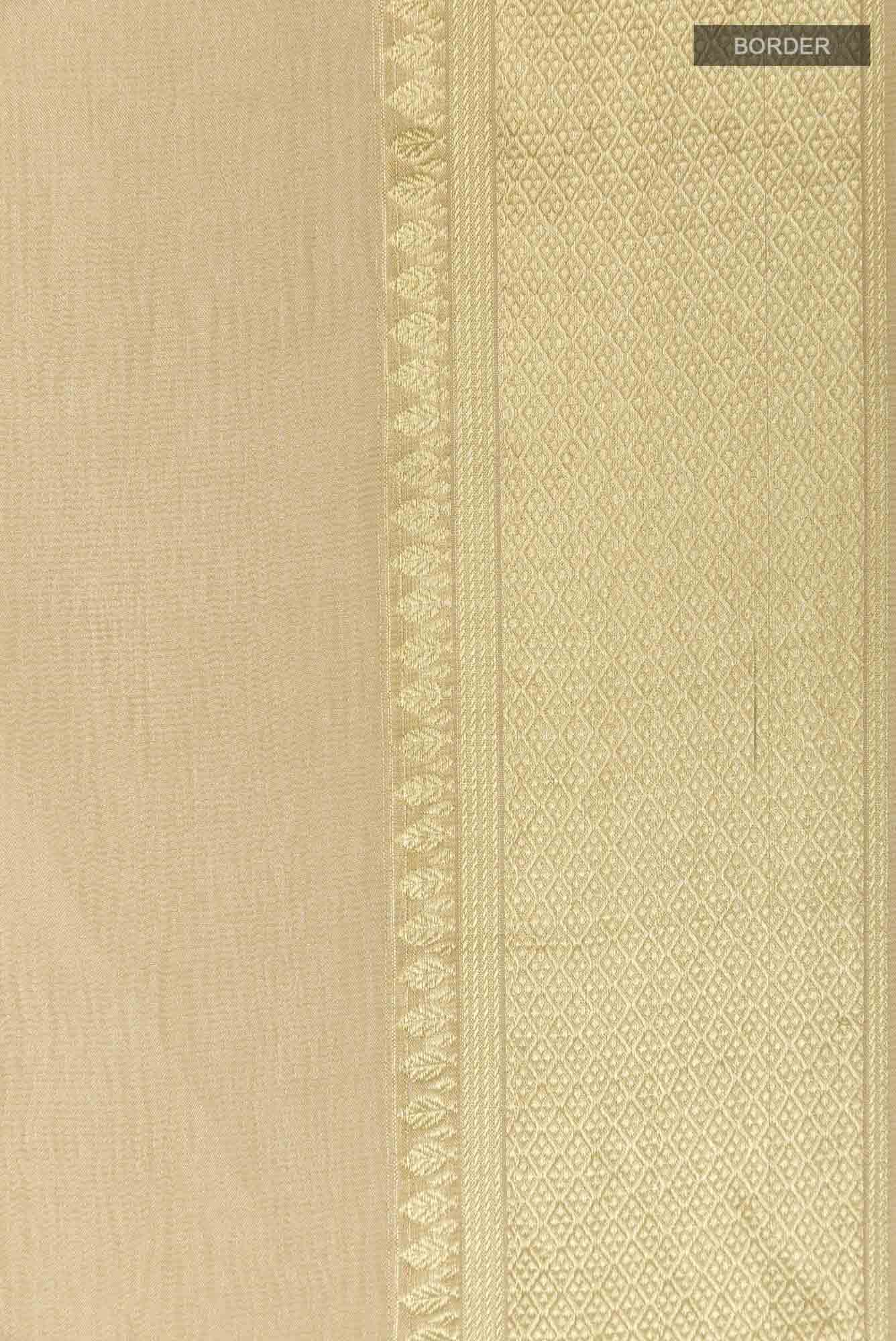 Golden Mysore Crepe Saree