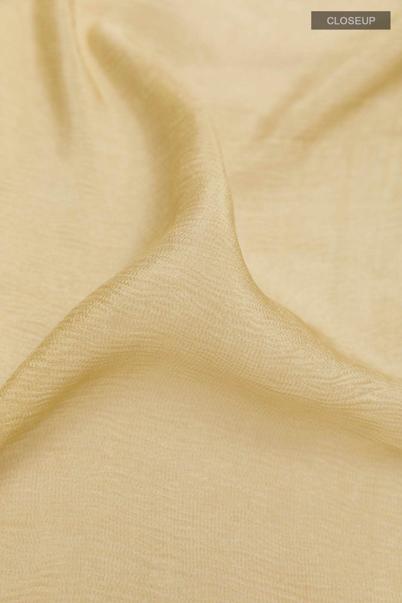 Golden Mysore Crepe Saree