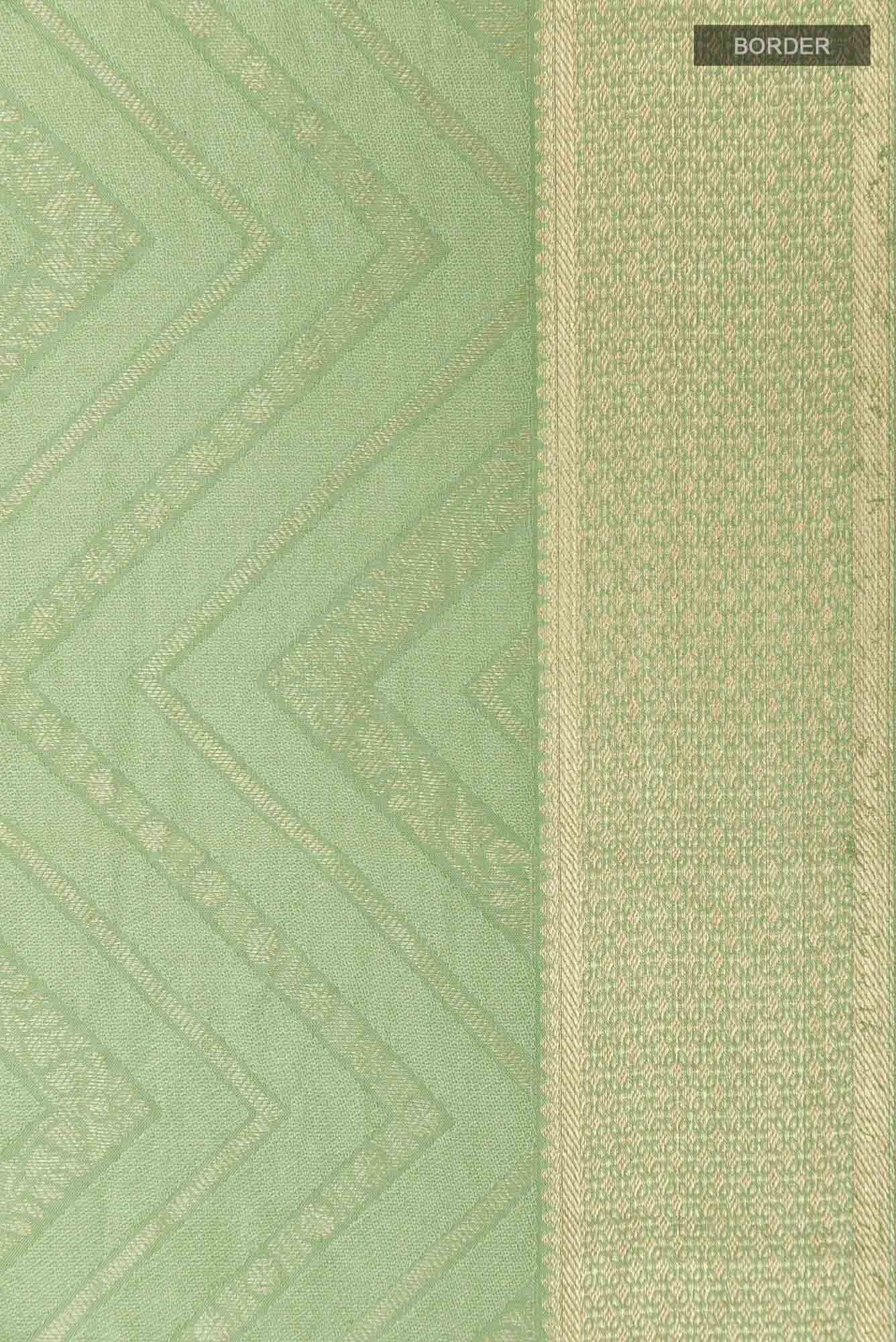 Green Crepe Saree