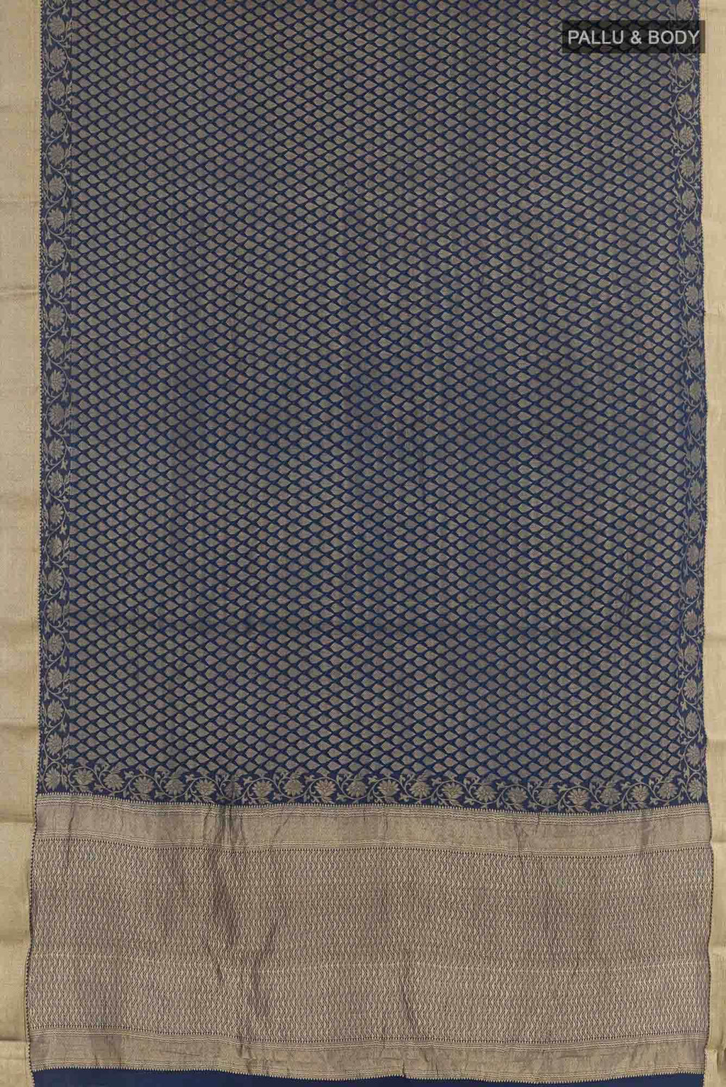 Dark Blue Crepe Saree