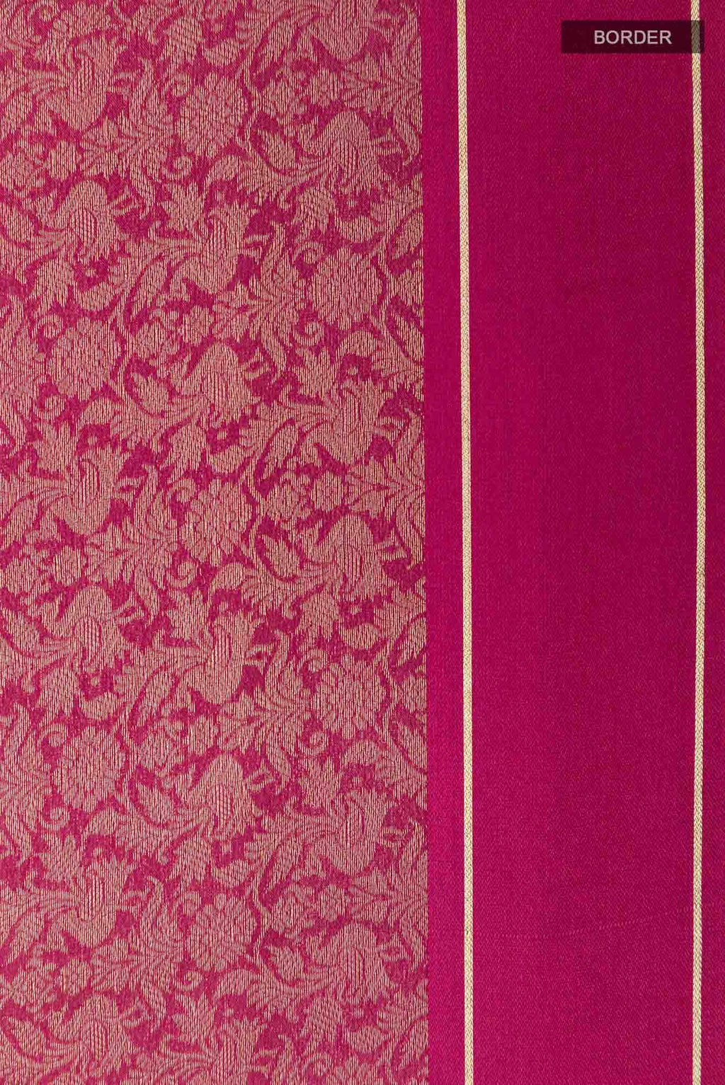 Dark Pink Mysore Crepe Saree