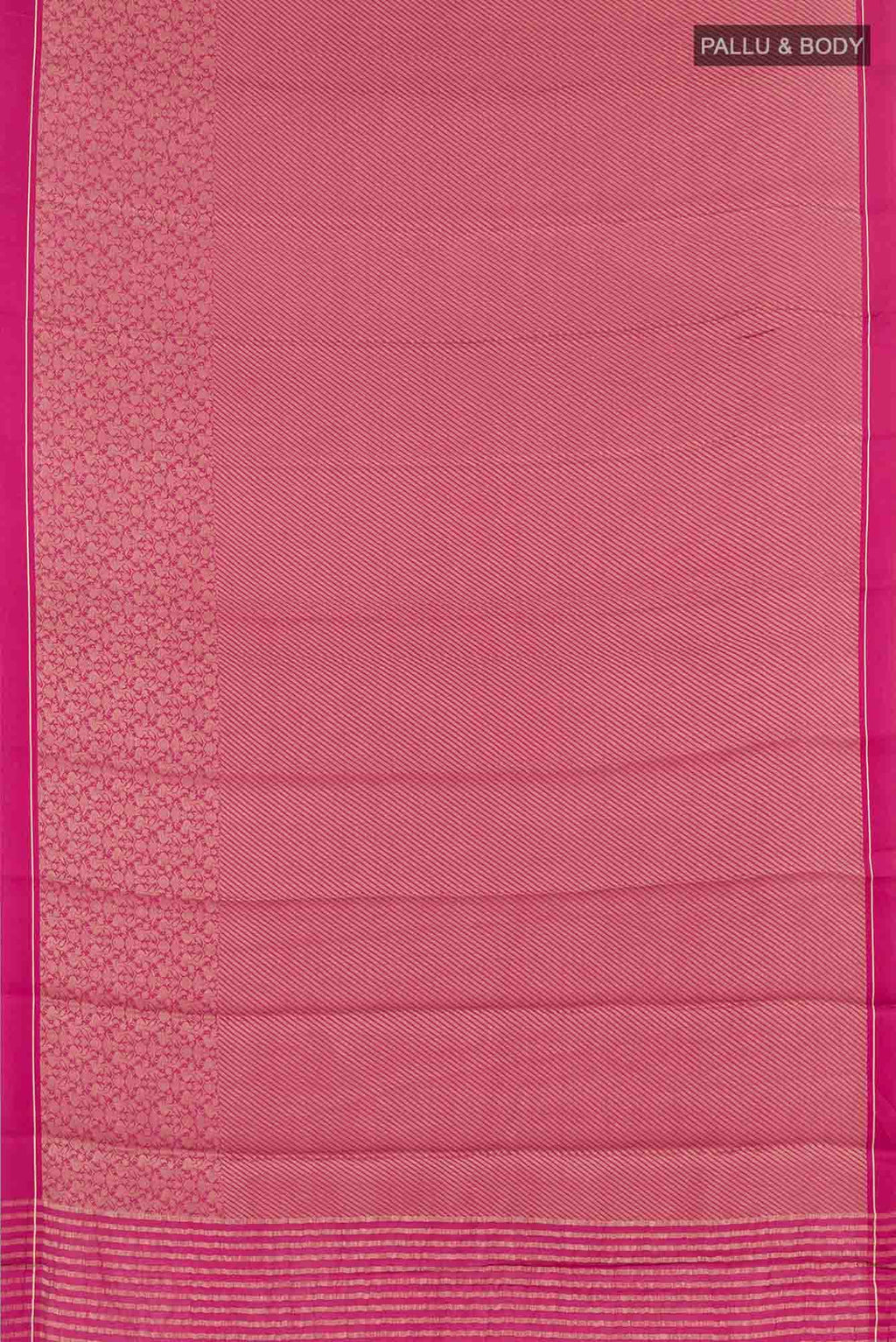 Dark Pink Mysore Crepe Saree
