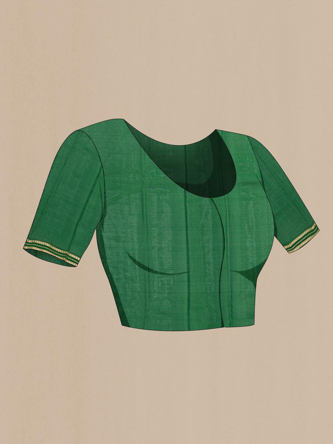 Green Mysore Crepe Saree