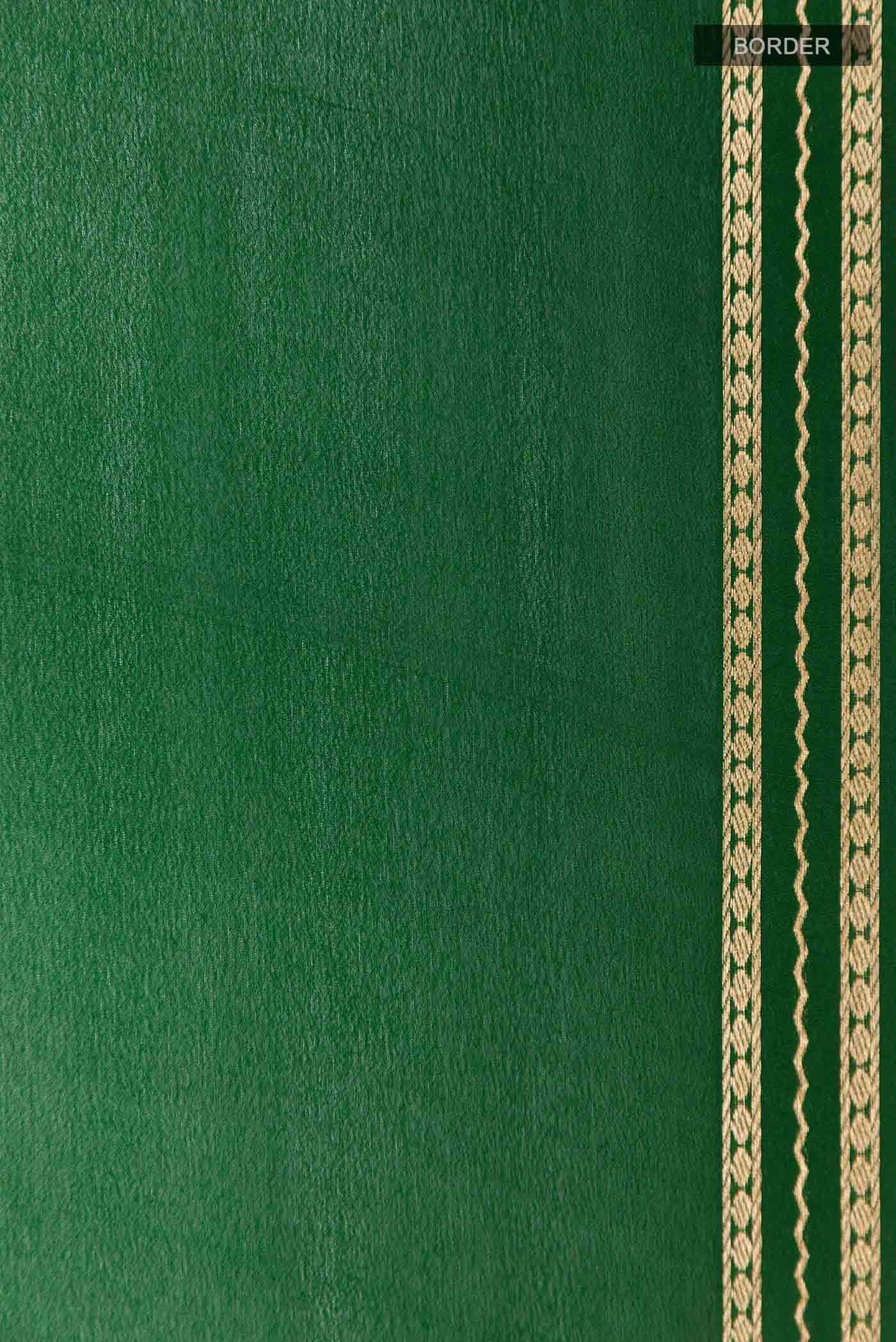 Green Mysore Crepe Saree