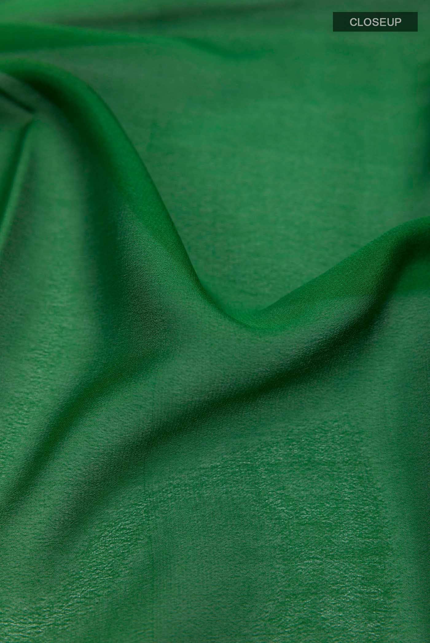Green Mysore Crepe Saree