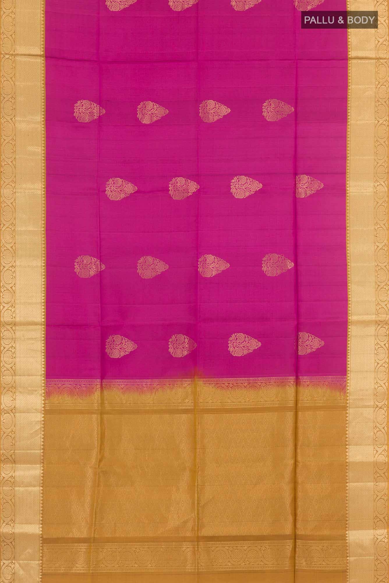Dark Pink Dual Tone Soft Silk Saree