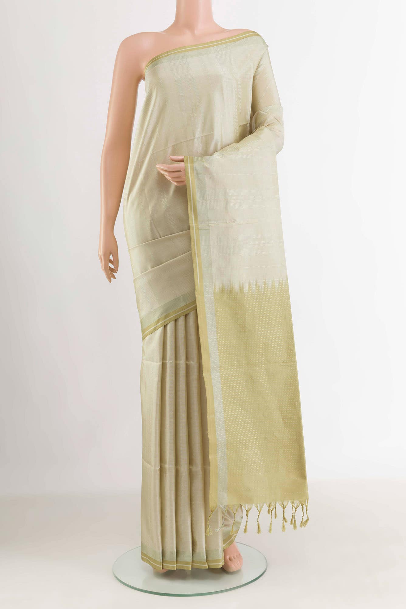 Beige Soft Silk Saree