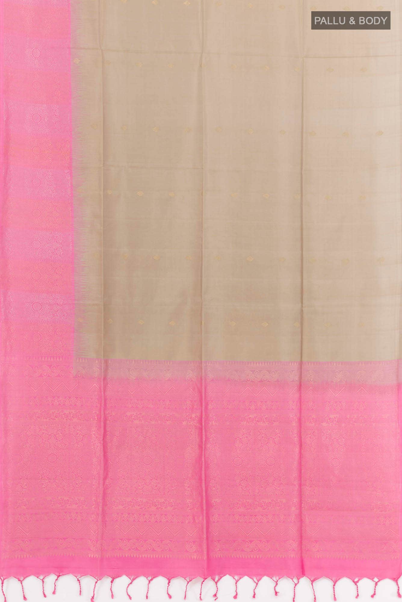 Dark Beige Soft Silk Saree