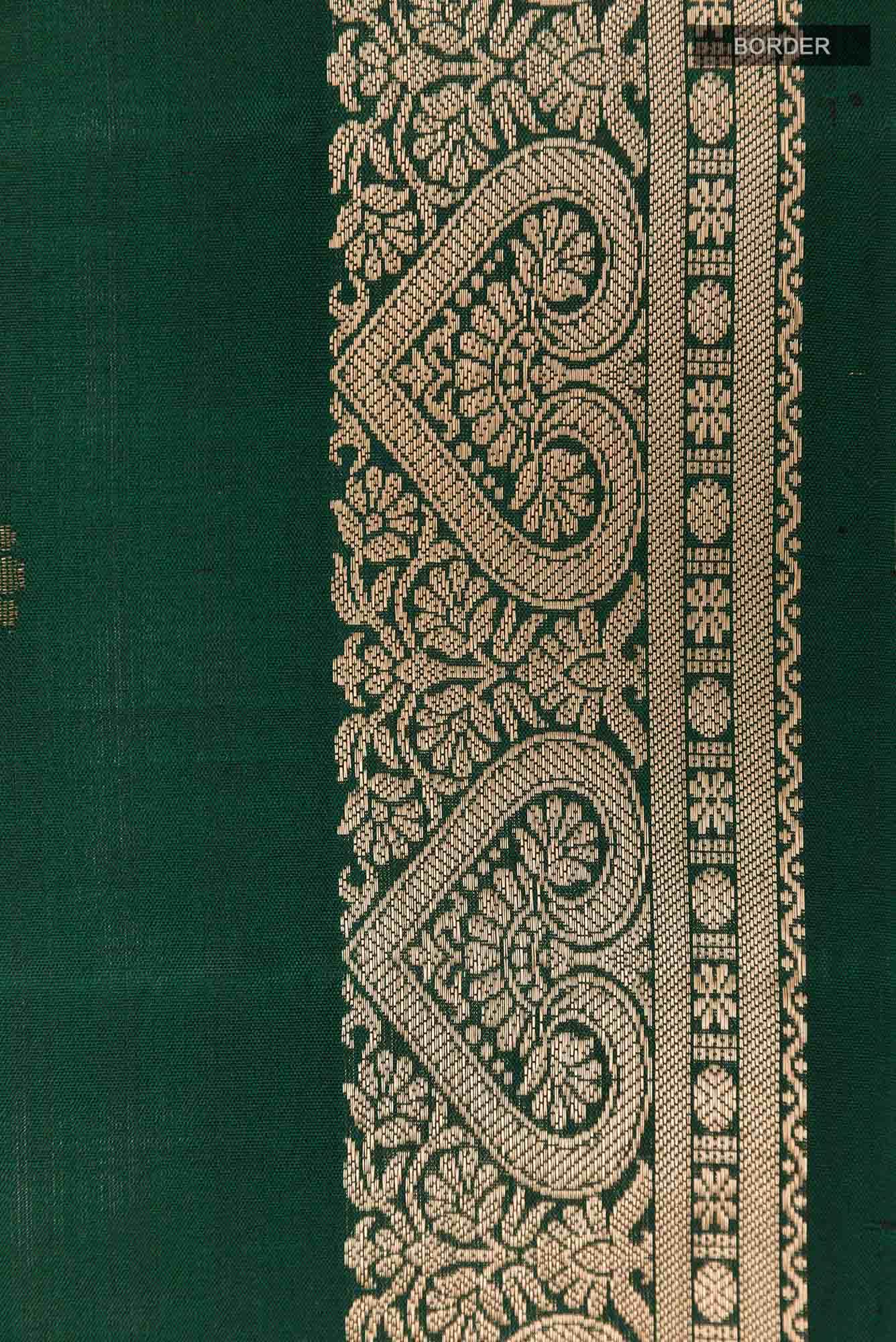 Bottle Green Soft Silk Saree