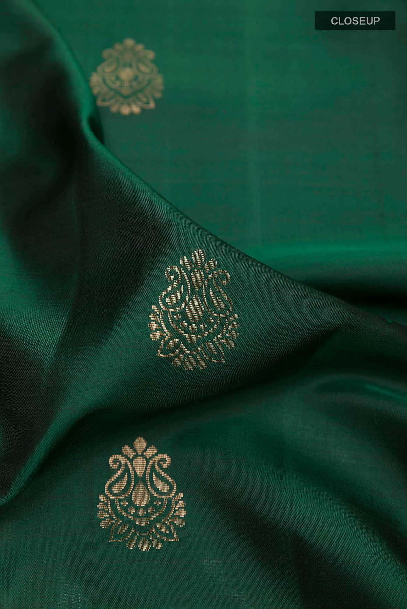 Bottle Green Soft Silk Saree