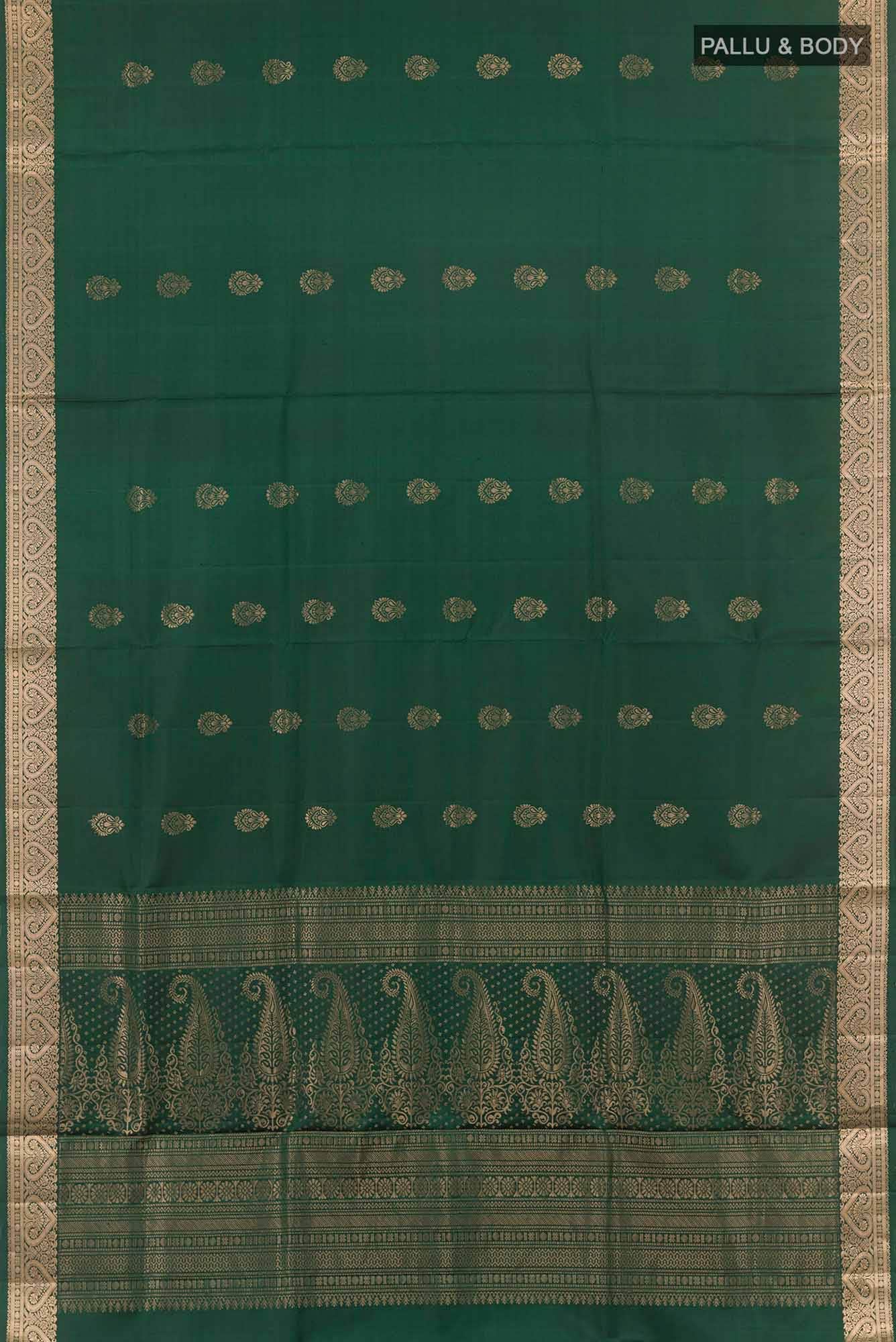 Bottle Green Soft Silk Saree