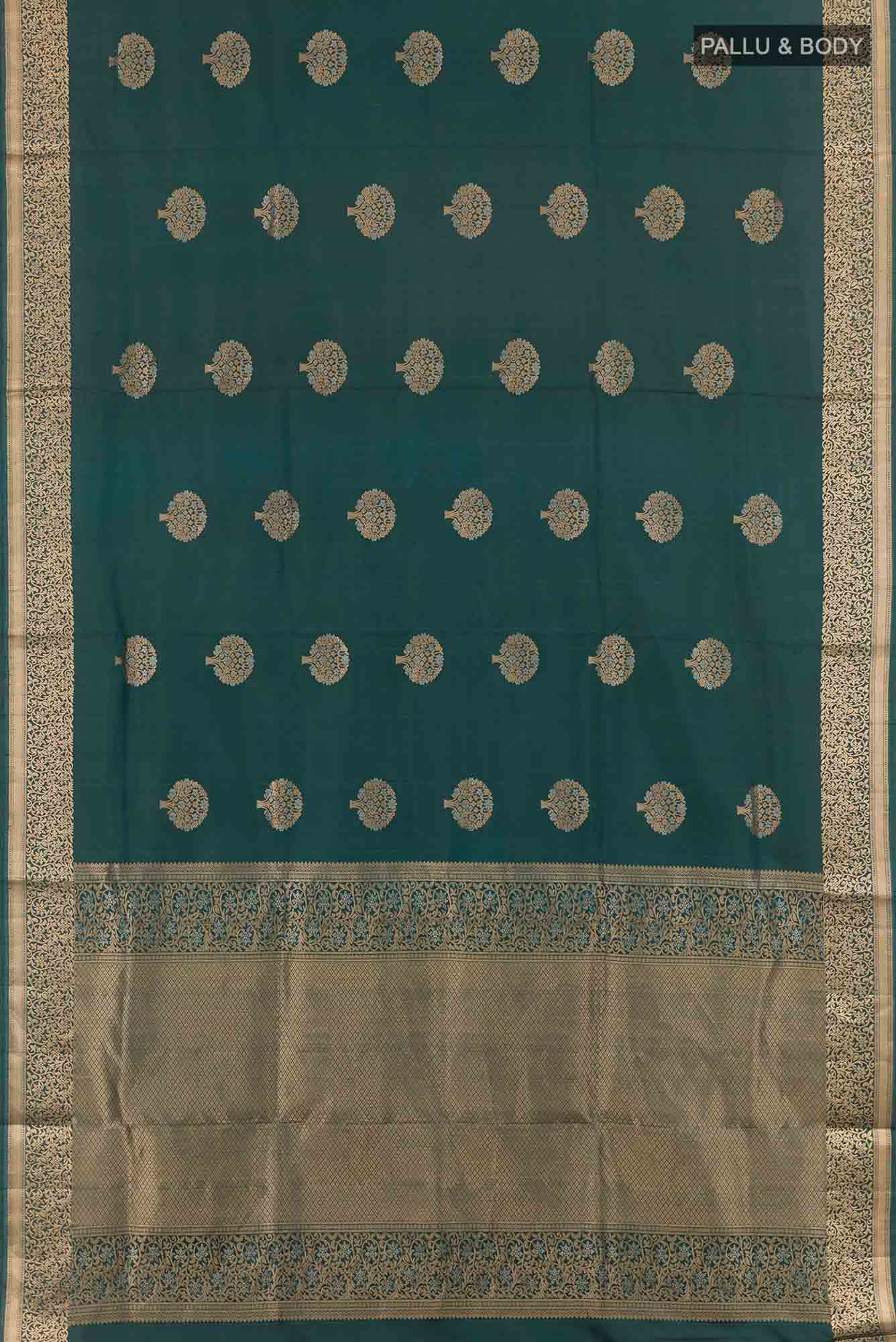 Blue Dual Tone Soft Silk Saree