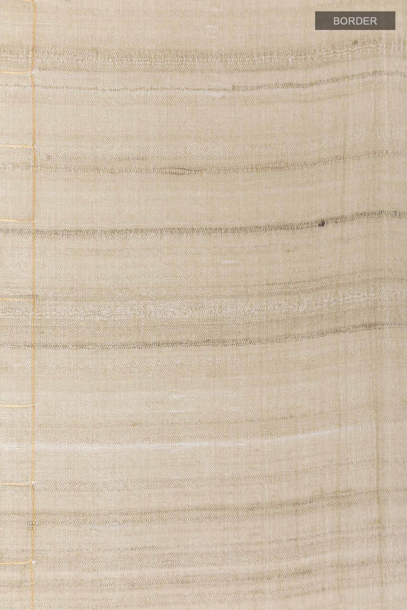 Beige Tussar Saree
